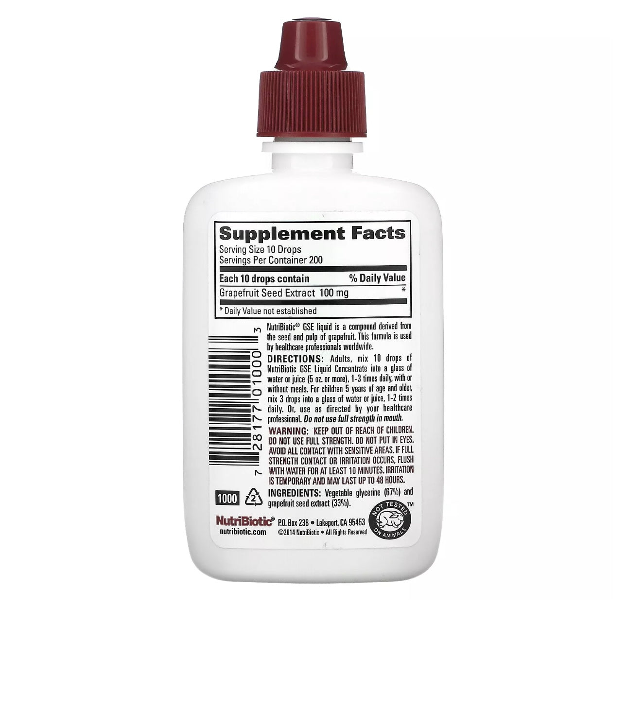 Grapefruit seed extract 2 fl oz 59ml