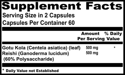 Reishi, Extracto De Gotu Kola 1000 Mg Salud Inmune, Desintoxicante, Hepática Y Renal