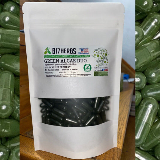 Pure Spirulina & Chlorella Caps - Superfood - Green Algea Duo - 100 Veg. Caps