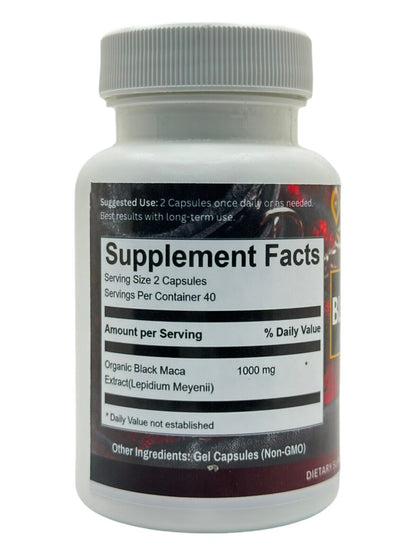 Black Maca Capsules - Potent