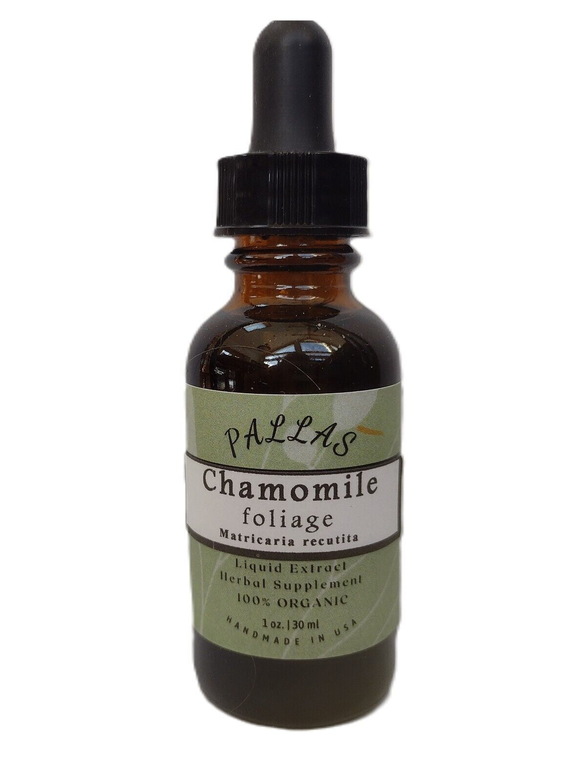 Chamomile Leaf Herbal Extract, Organic, 1 Fl Oz, Made in Maine