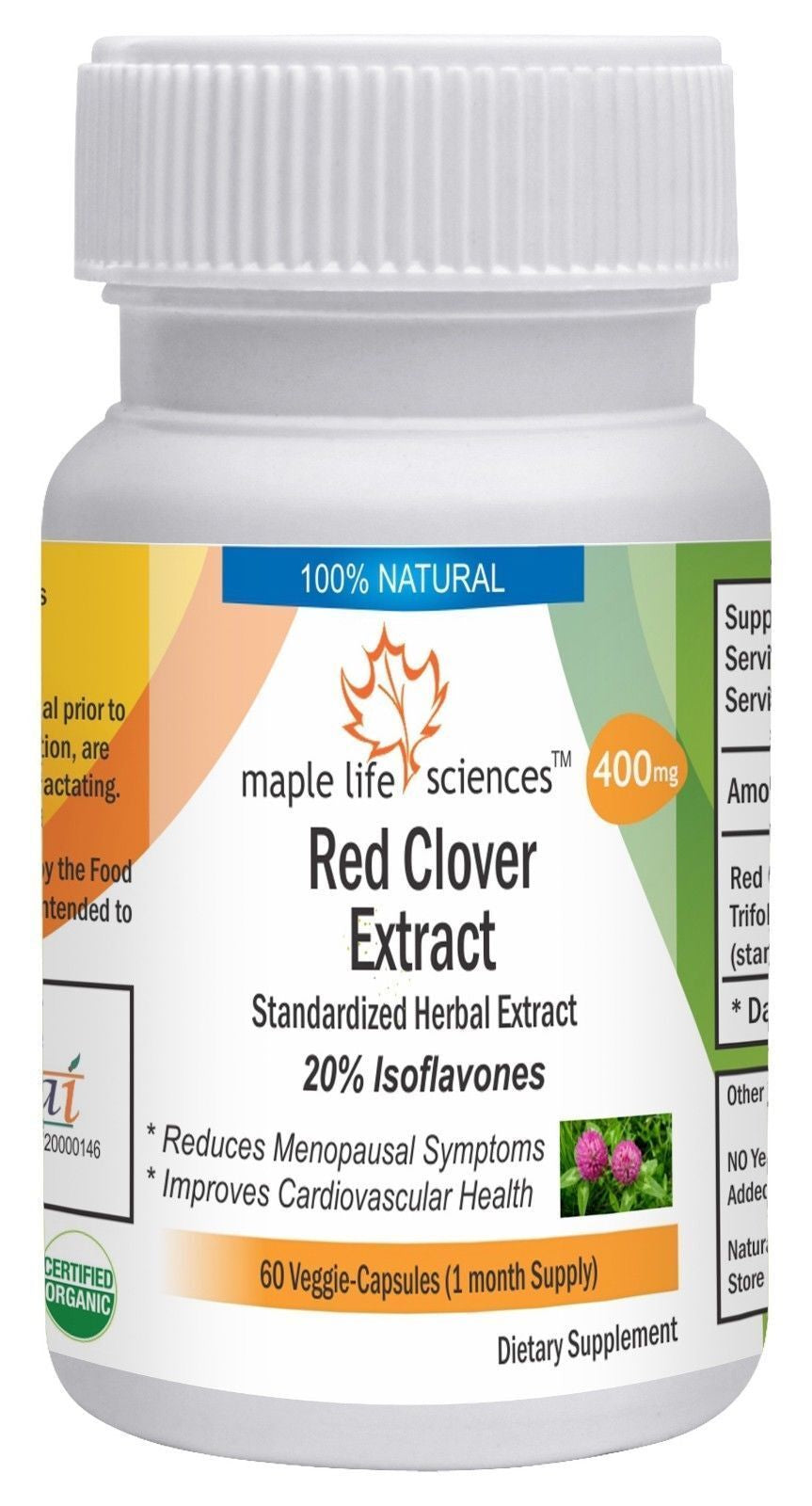 Red Clover Extract Capsules 20% Isoflavones Reduce Menopausal Symptoms