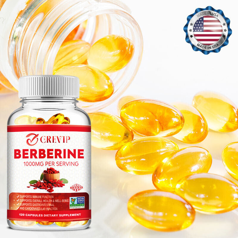 Berberine 1000Mg - Heart & Cardiovascular Health,Lower Blood Sugar & Cholesterol