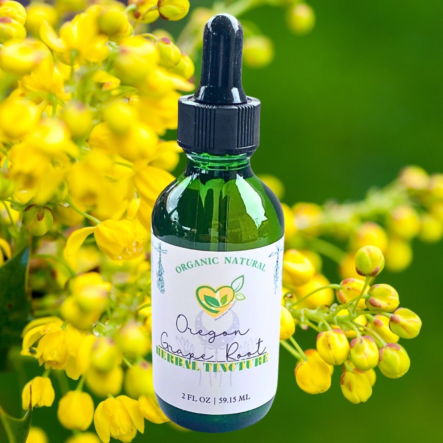 Oregon Grape Root Tincture Organic Liquid Herbal Drops Blood Sugar Balance 2Oz