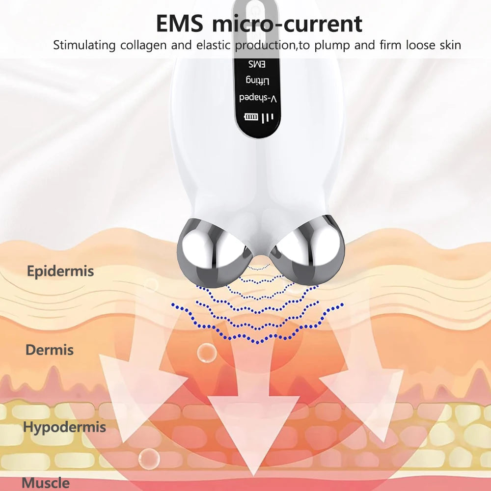 Facial Massager EMS Microcurrent Roller 