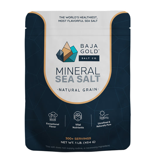 Baja Gold Mineral Sea Salt Natural Grain Crystals 1 Lb. Bag