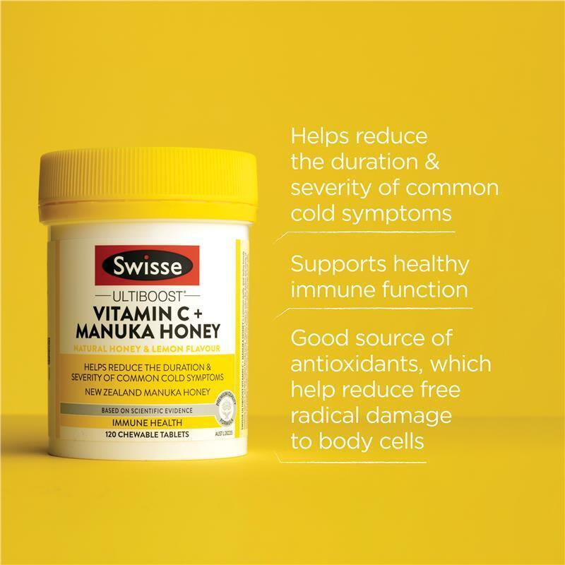 Swisse Vitamin C + Manuka Honey 120 Tablets