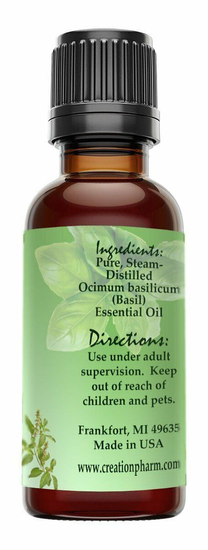 Basil Essential Oil 30Ml (1 Oz) 100% Pure- Albahaca Aceite Esencial