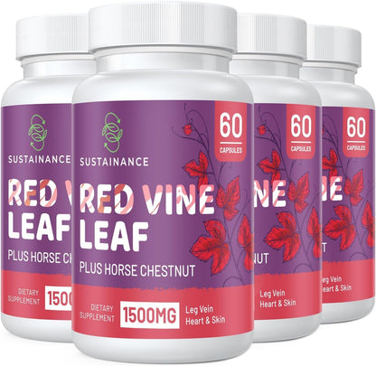 Red Vine Leaf Extract 1400Mg & Horse Chestnut Extract 100Mg Supplement Diet For