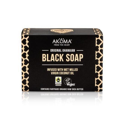 African Fairly Traded Organic Black Soap - 145G