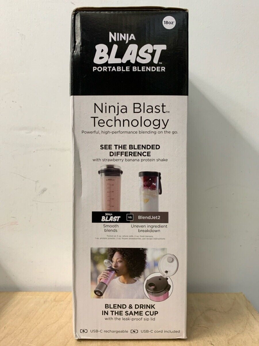 Ninja Blast 18Oz Portable USB-C Blender Black BC151BK (E10035154)