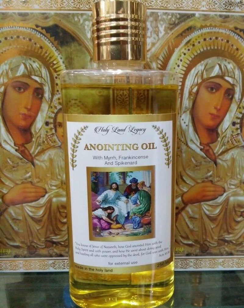 Huile D'Onction ANOINTING OIL Jerusalem Frankincense, Myrrh 250Ml 8.45Oz,