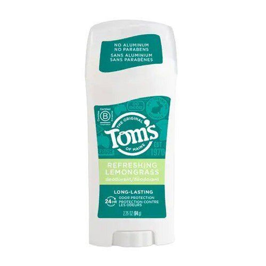 Tom'S of Maine Refreshing Lemongrass Long Lasting Deodorant 2.25 Oz Stick