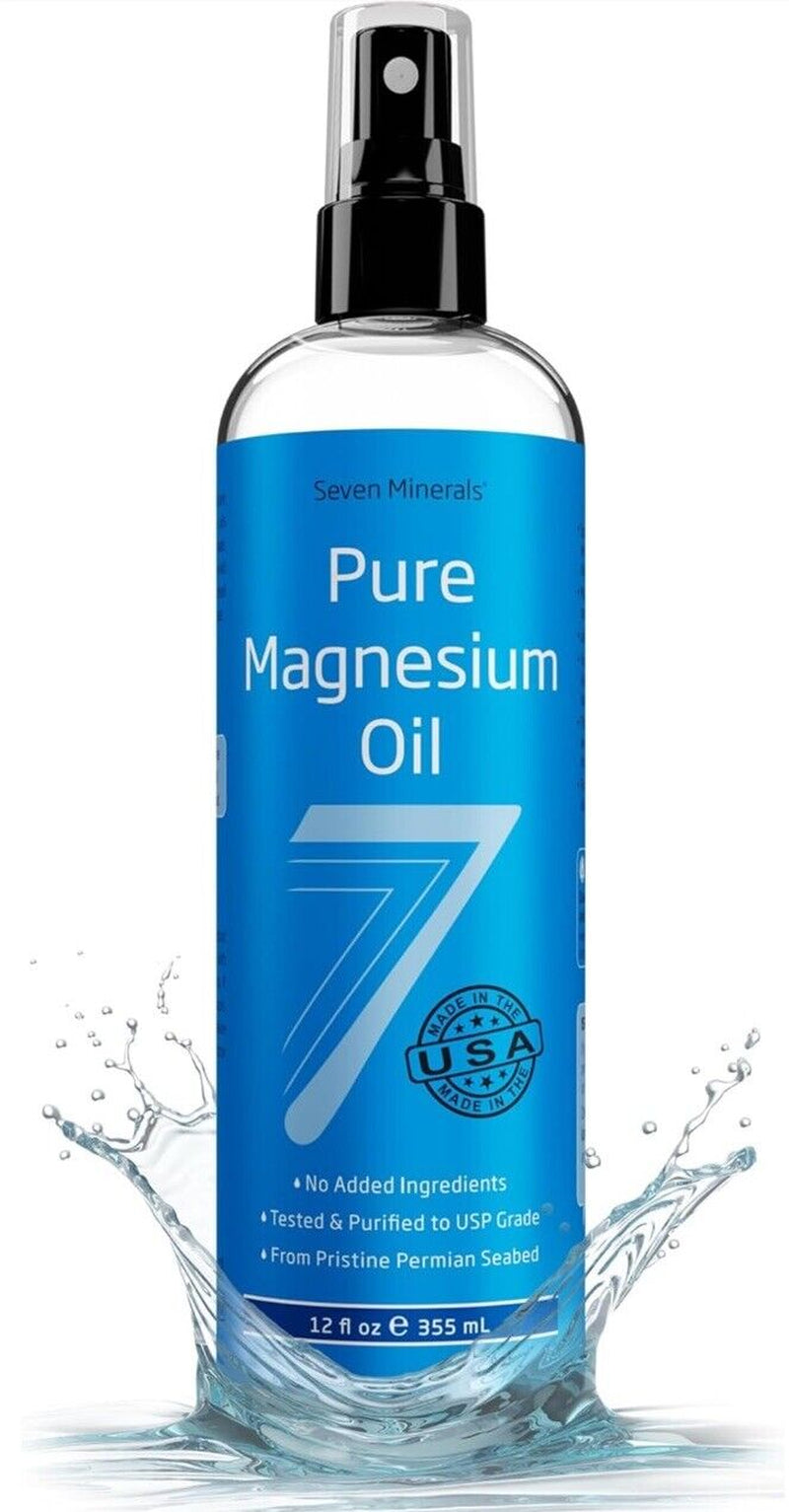 Pure Magnesium Oil Spray - Big 12 Fl Oz (Lasts 9 Months) 12 Fl Oz Pack of 1 NEW