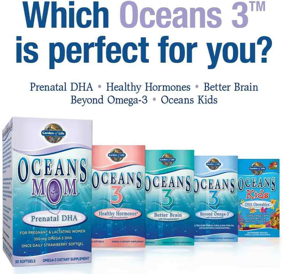 GARDEN of LIFE Oceans Mom (Prenatal DHA) 30 Softgels