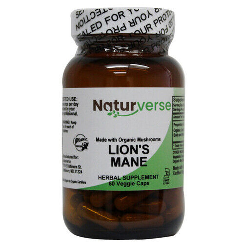 Lion'S Mane COG Powder Capsules 60 Vegcaps by Naturverse