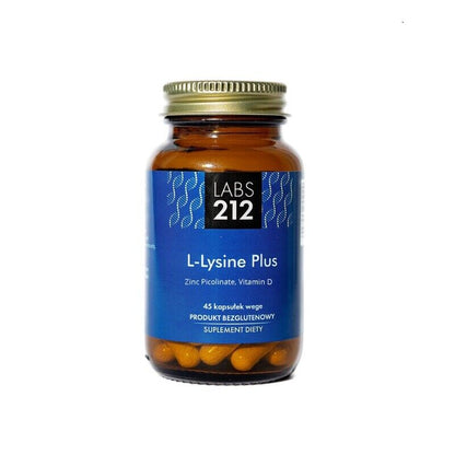 LABS212 L-Lysine plus (Lysine with Zinc, Vitamin D) 45 Capsules