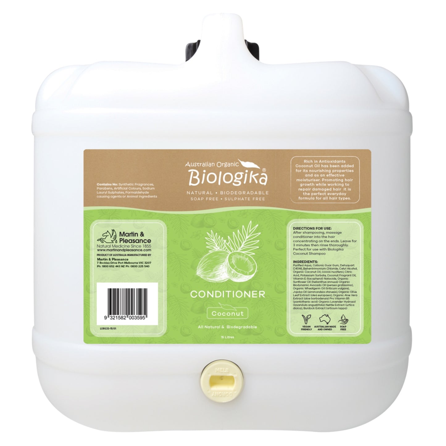 Biologika Conditioner (Bulk) Everyday - Coconut 15 Litres