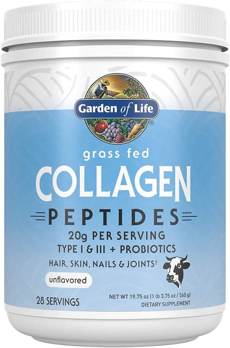 Garden of Life Grass Fed Collagen Peptides Powder – Unflavored Collagen Powder F