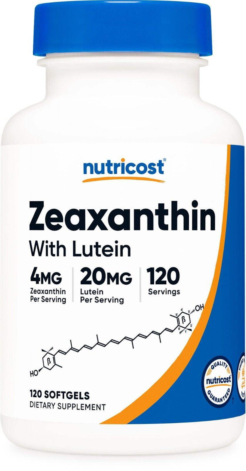 Zeaxanthin with Lutein (Vision and eye health) 20Mg, 120 Softgels, Non-Gmo & Gluten Free