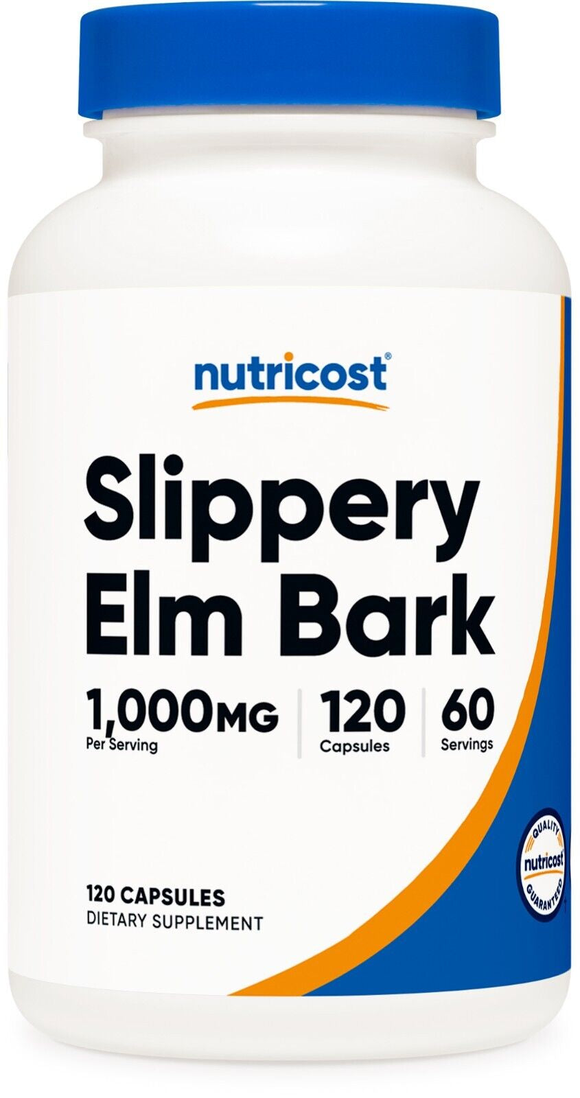 Nutricost Slippery Elm Bark Capsules 1000Mg per Serving, 120 Capsules