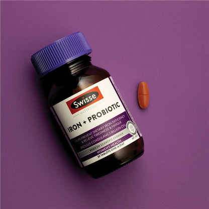 Swisse Iron + Probiotic 30 Tablets