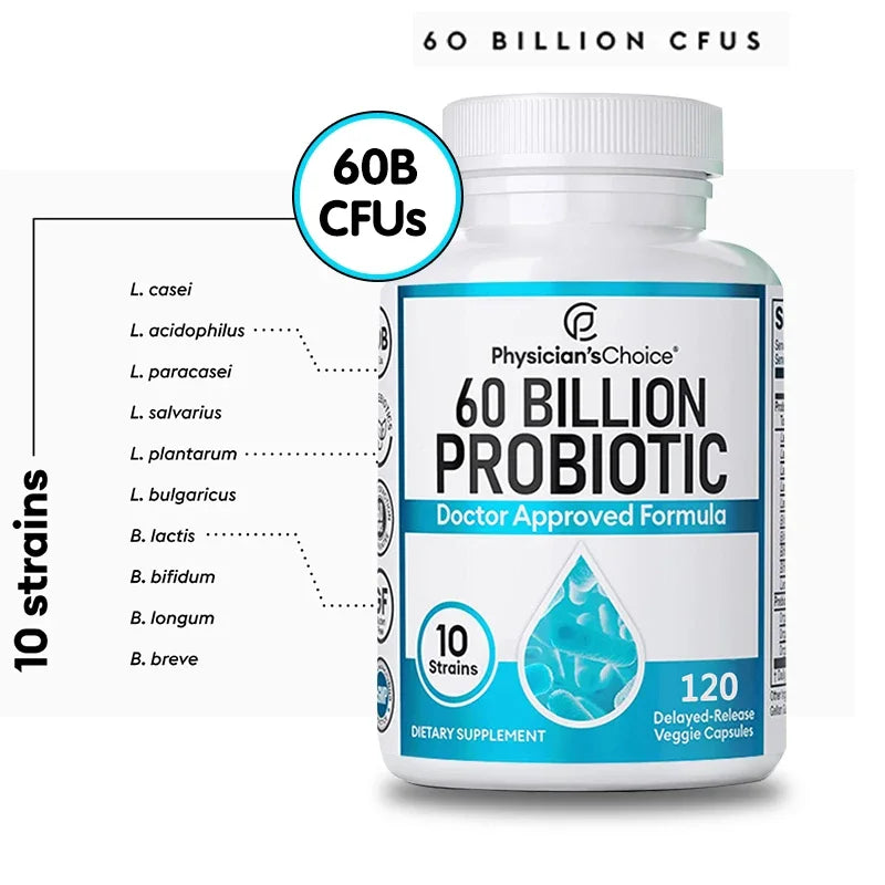 Daily Probiotic Supplement—Helps Burn Fat Metabolism and Promotes Nutrient Digestion and Gut Health for Adult Men and Women