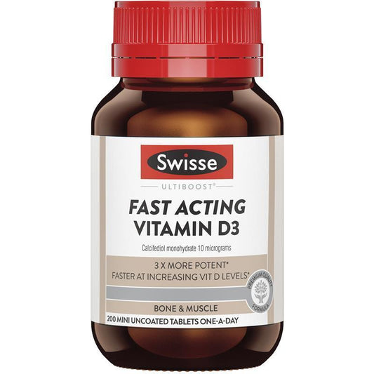 Swisse Fast Acting Vitamin D3 200 Tablets