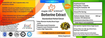 Berberis Aristata Extract Capsules 70% Berberine Weight Loss Blood Sugar