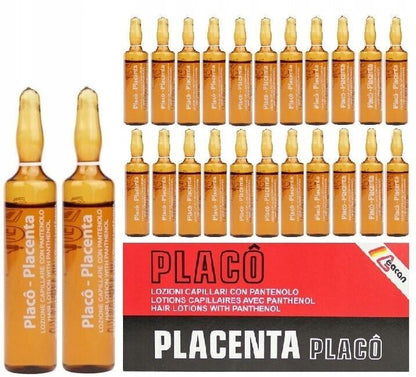 Placenta Placo Treatment against Hair Loss, Ampoules 24 X 10 Ml