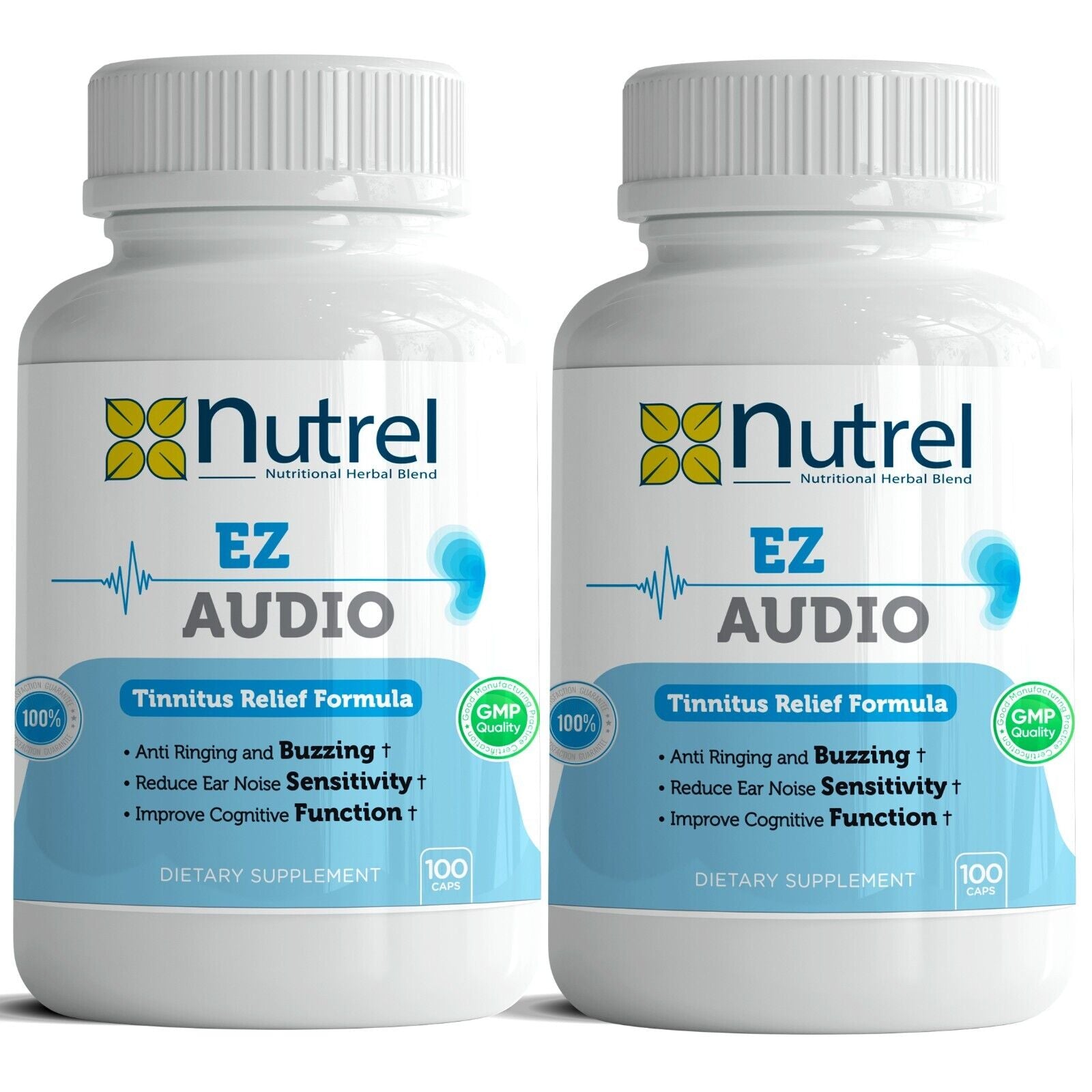 Tinnitus Relief, Hearing, Ear Health Capsules Ringing Support 