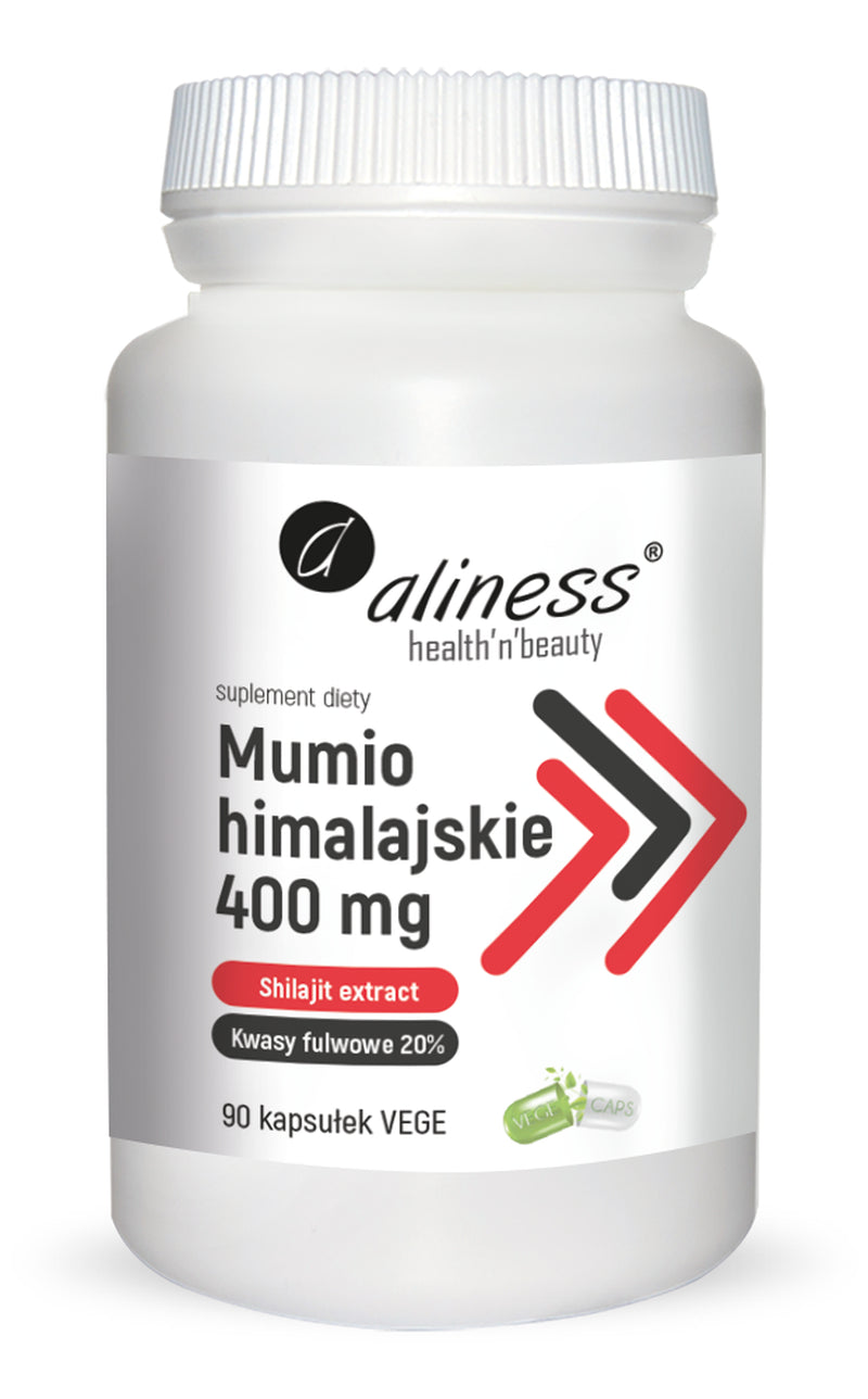 ALINESS Himalayan Mumijo (Shilajit Extract) 400Mg 90 Vege Caps