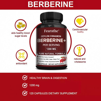 Berberine Supplement 1200Mg per Serving High Absorption Heart Health Support