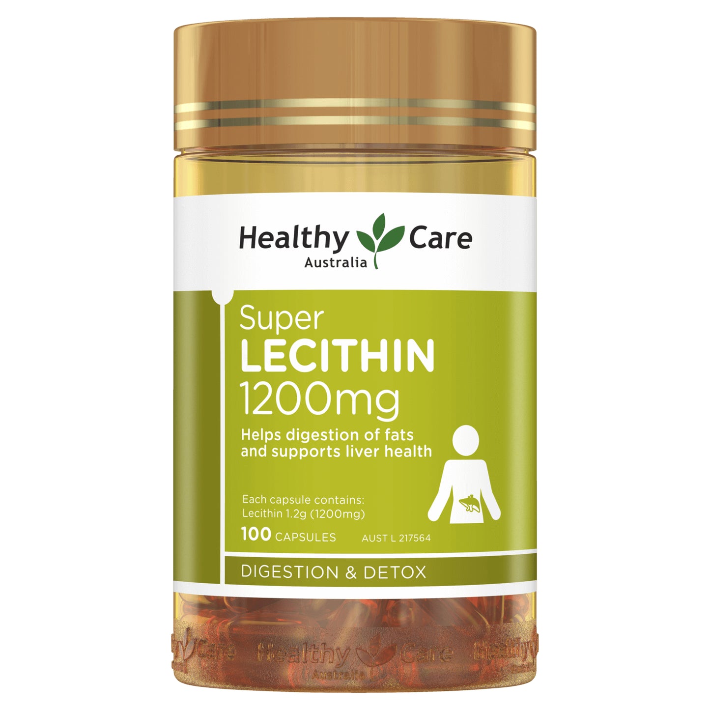 New Healthy Care Super Lecithin 1200Mg 100 Capsules Healthycare