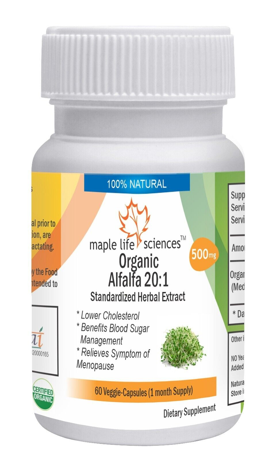 ORGANIC Alfalfa 20:1 Extract Capsules Medicago Sativa Pure & High Quality