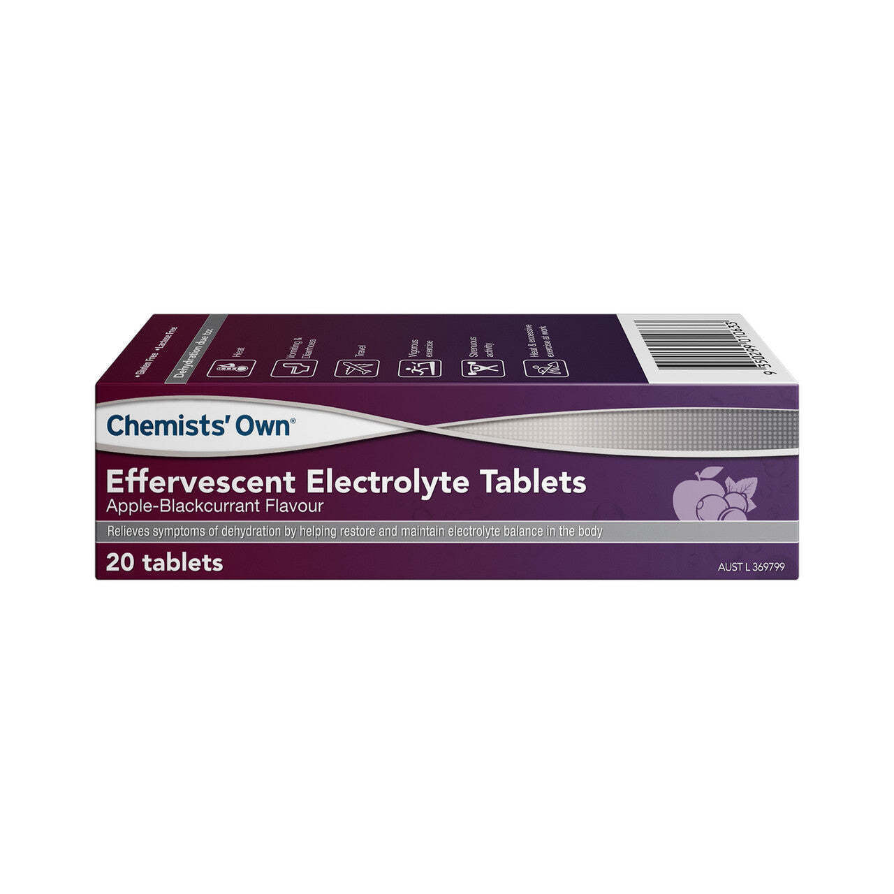 Chemists Own Effervesecent Electrolyte Tablets Apple Blackcurrant 20