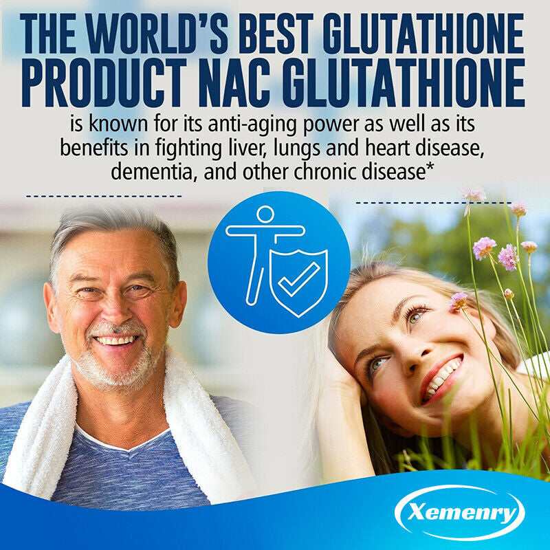 NAC+ Glutathione -Supports Liver & Respiratory Health, Anti-Aging - Antioxidants