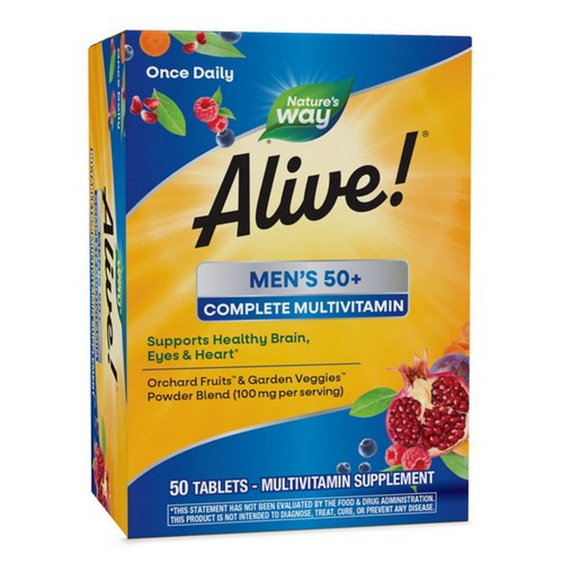 Alive! Men'S 50+ Multi-Vitamin & Multi-Mineral 50 Count by Nature'S Way