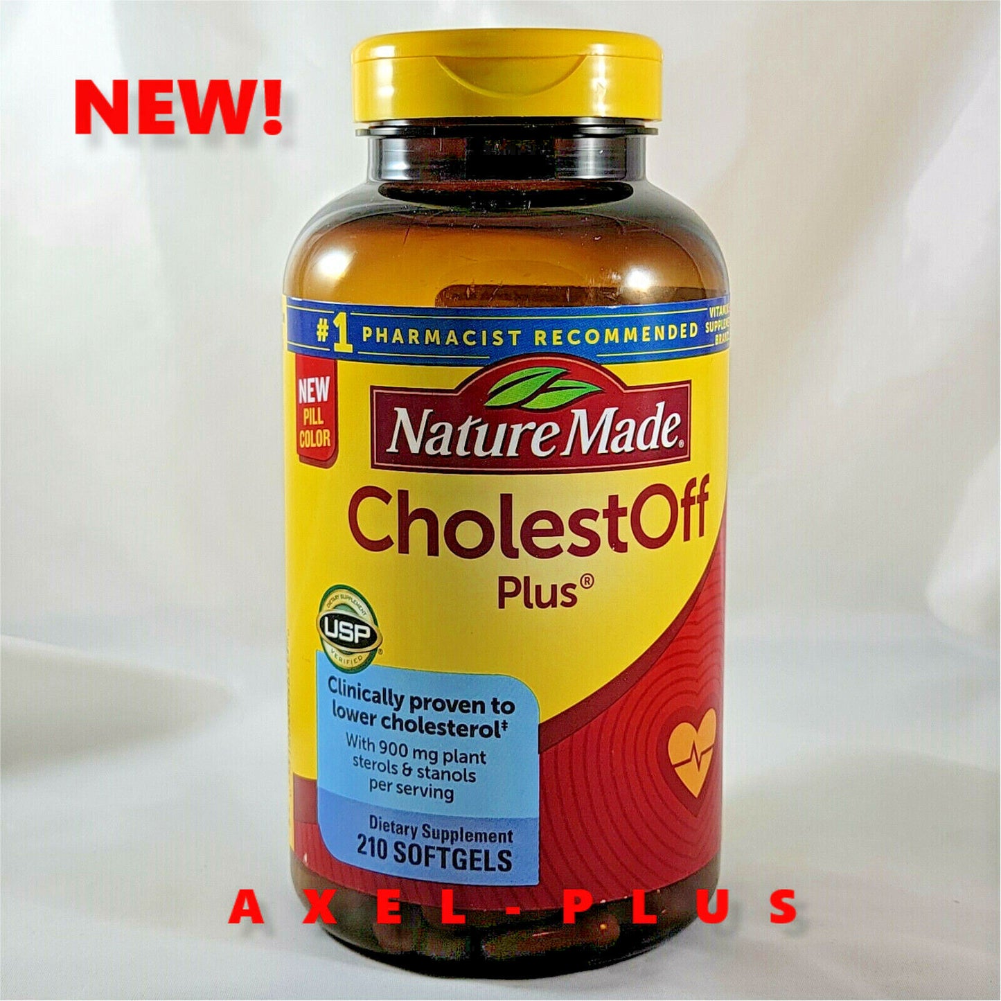 Cholesterol Caspsules, cholestoff plus 900Mg 210 Softgels Naturally Lower Cholesterol