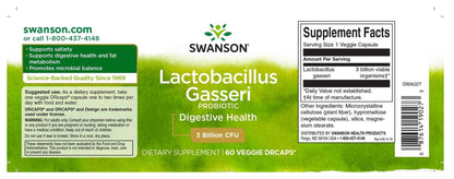 SWANSON Lactobacillus Gasseri 3 Billion CFU (Probiotic) 60 Caps