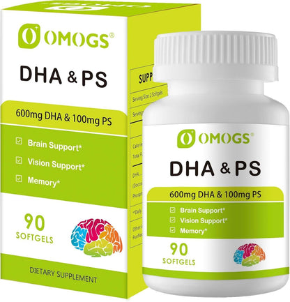 Algae DHA - 600 Mg Omega-3 DHA Softgels, with Phosphatidylse