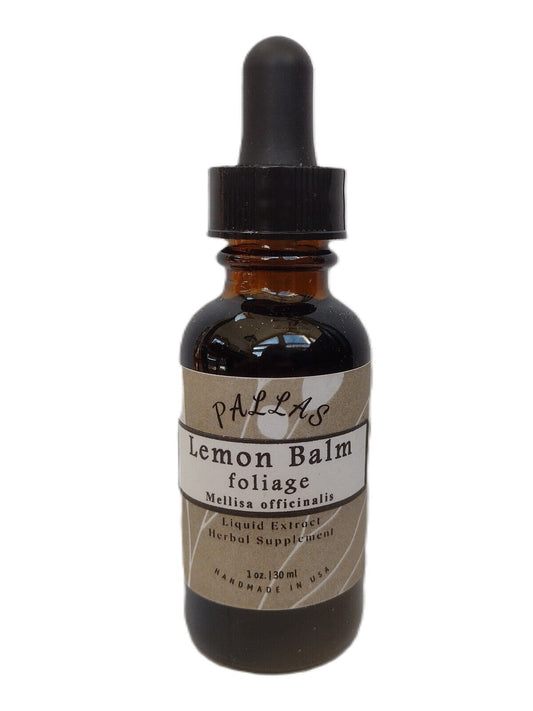 Lemon Balm Leaf Herbal Extract, Natural, 1 Fl Oz, Made in Maine