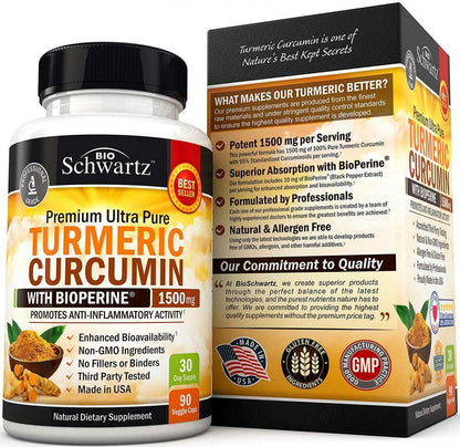 Turmeric Curcumin with Bioperine 1500Mg. Highest Potency Available....