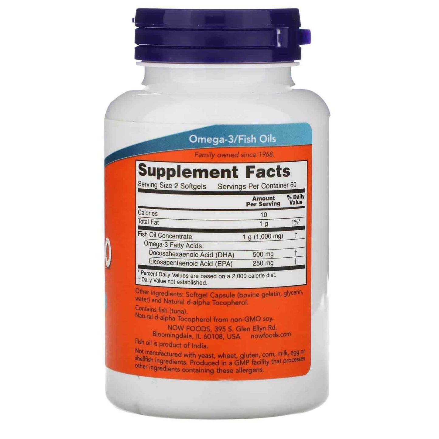 DHA-250 120 Softgels Supports Brain Health, Molecularly Distilled