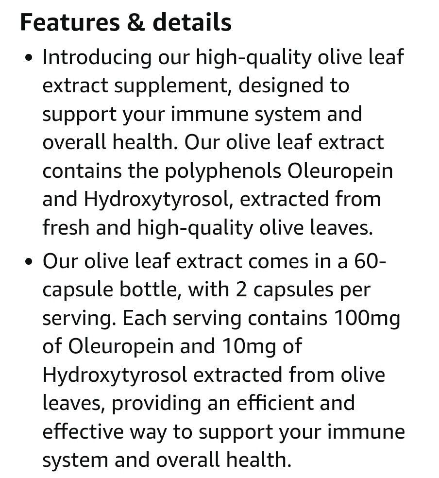 4 FOREVER YOUNG Poli Olive Leaf Isolate Support Immune System Overall Health