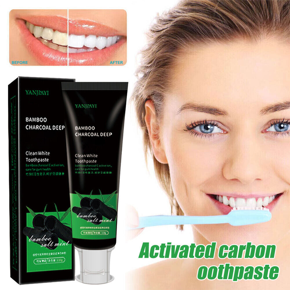 Activated Bamboo Charcoal Teeth Whitening Toothpaste Natural Black Oral Care