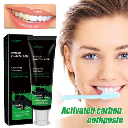 Activated Bamboo Charcoal Teeth Whitening Toothpaste Natural Black Oral Care