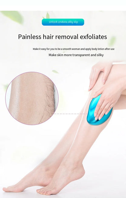 Crystal Painless Hair Removal Glass Hair Remover Epilator Safe 