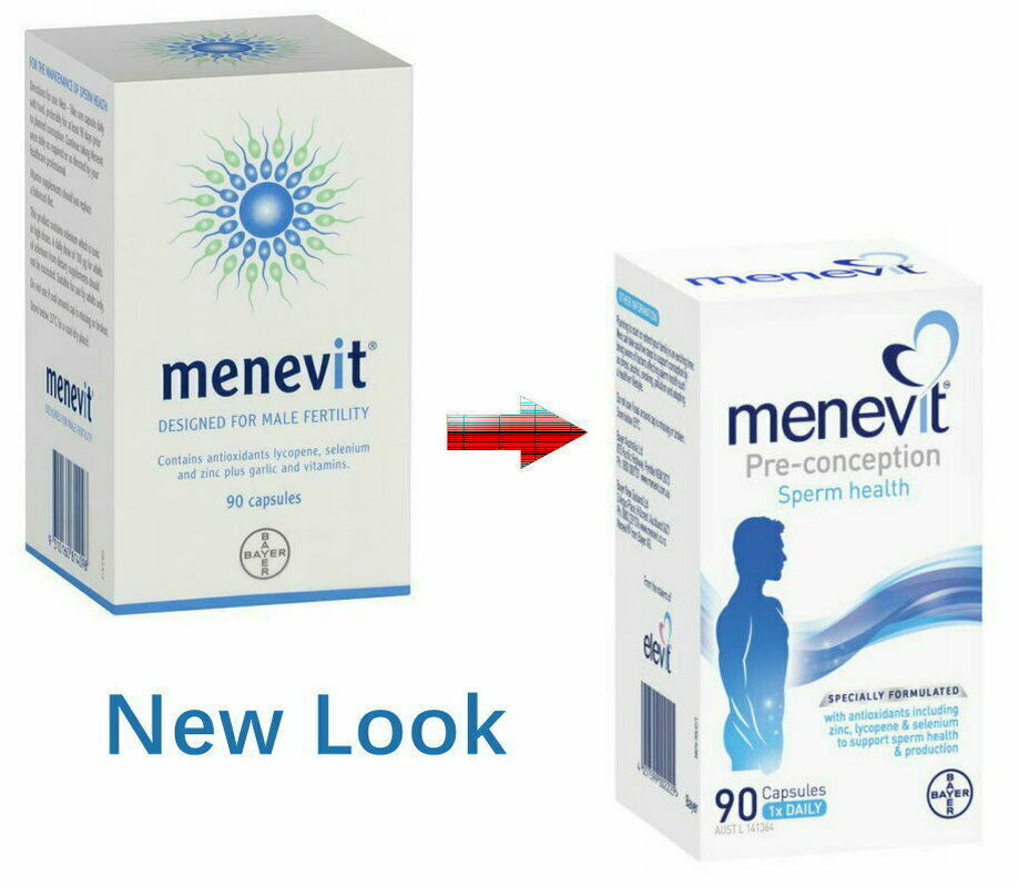 New Elevit Pregnancy Multivitamin 100 Tablets + Menevit 90 Capsules Combo