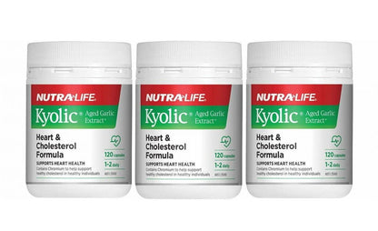 3 X NUTRALIFE KYOLIC AGED GARLIC EXTRACT 120 Capsules Nutra Life Immune Boost